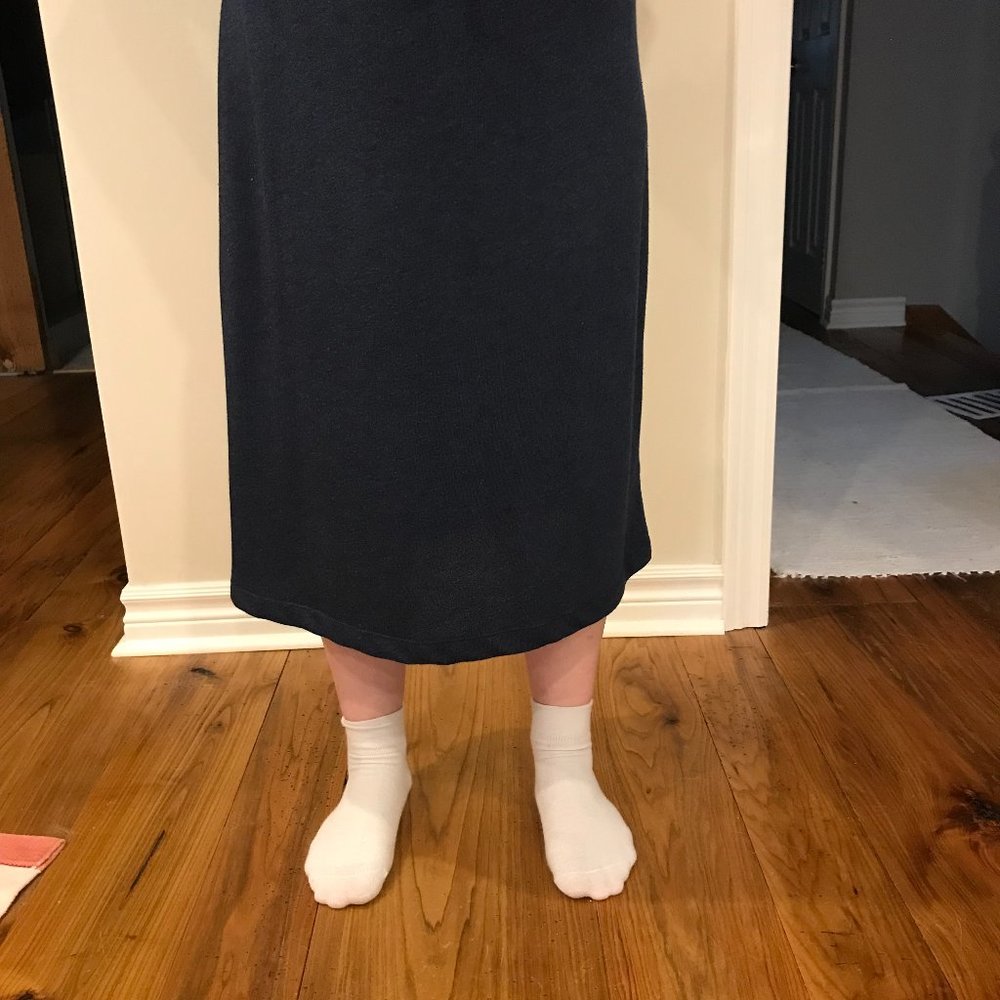 Casual A-Line Navy Long Skirt